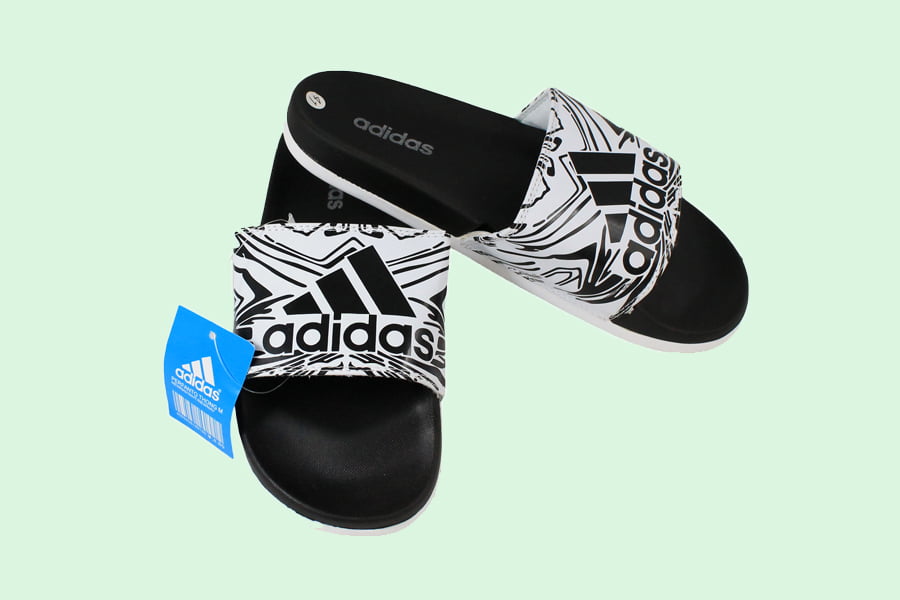 دمپایی آدیداس اصل (Adidas) رنگ سفید مشکی سرمه ای مدل زنانه مردانه