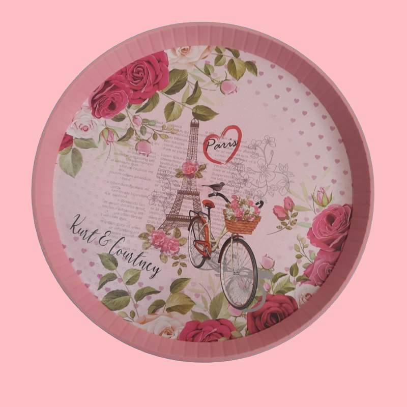 سینی پلاستیکی گرد ؛ فانتزی رنگی tray سبک مقاوم مناسب منازل رستوران