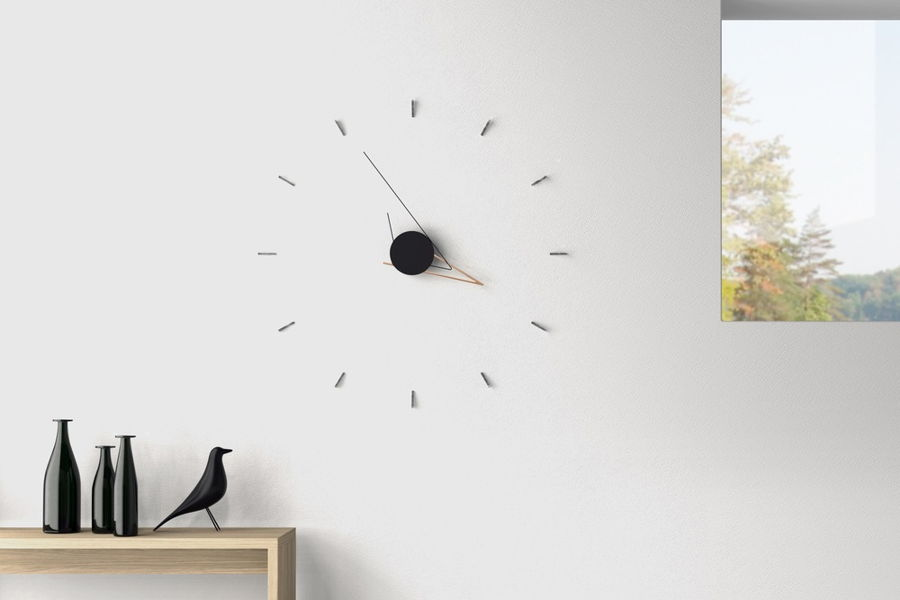 ساعت دیواری جدید استیو؛ سبک مدرن ساده 2 رنگ نقره ای طلایی