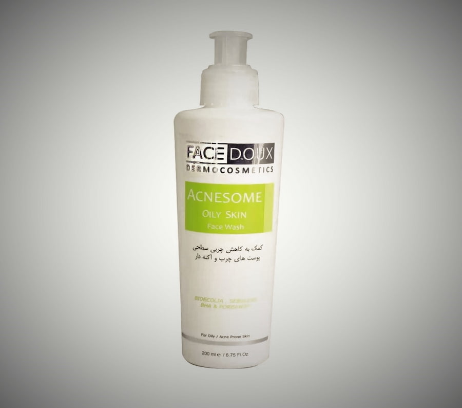 شوینده صورت فیس دوکس ؛ درمان اگزما لک پاک کننده چربی اضافه مواد آرایشی روی پوست