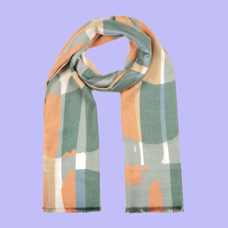 شال جوتی جینز ؛ طرح دار ساده لبه دوزی شده