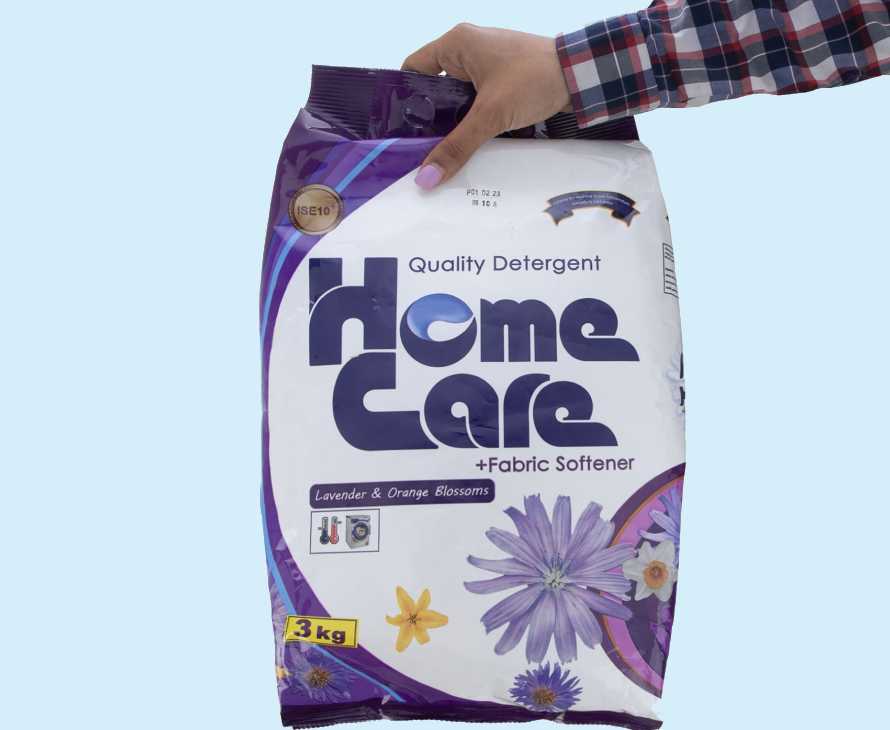 پودر رختشویی هوم کر ( Homecare ) از بین برنده لکه ها قابلیت حل شدن در آب سرد