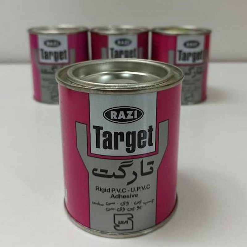 چسب پی وی سی تارگت رازی glue مقاوم ضدآب مخصوص لوله کشی ساختمان سازی