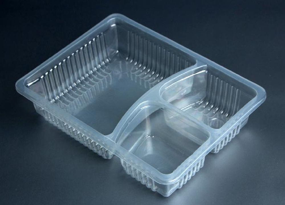 ظروف یکبار مصرف بسته بندی میوه؛ ضخیم سفید کرم کریستالی