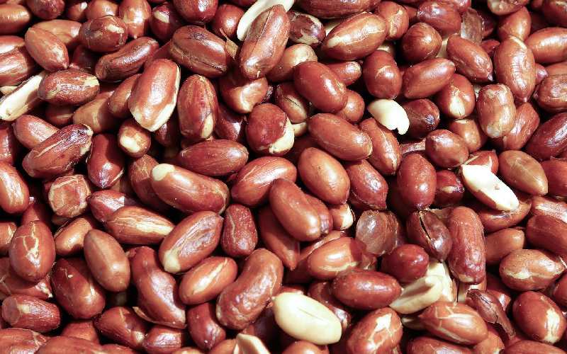 بادام زمینی یک کیلو peanut ترد خوشمزه پوست نازک رفع مشکل گوارشی