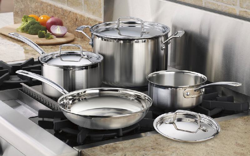 قابلمه استیل زولینگ؛ درب شیشه ای ضد زنگ مقاومت بالا Steel pot