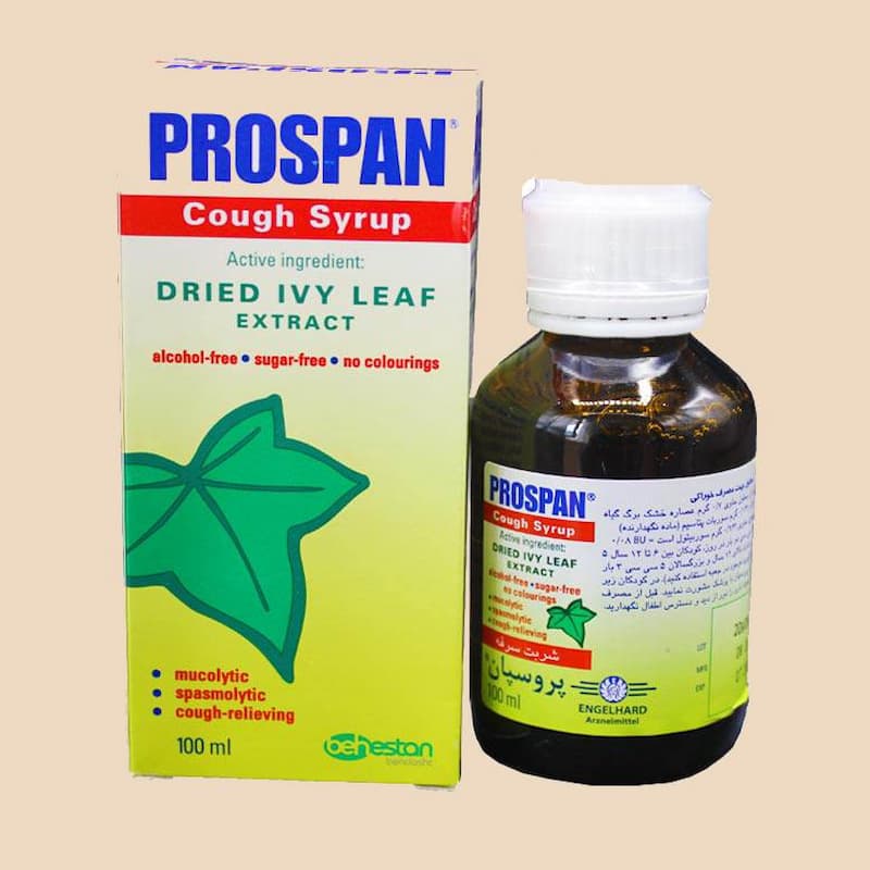 شربت گیاهی پروسپان PROSPAN سفید سبز درمان سرفه تمام سنین