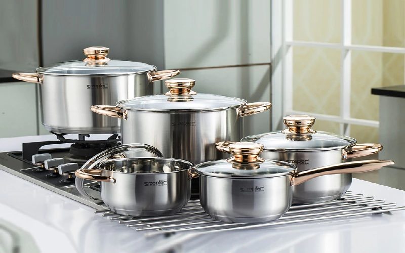 قابلمه استیل دالتون Pot درخشان صیقلی ضد زنگ خش