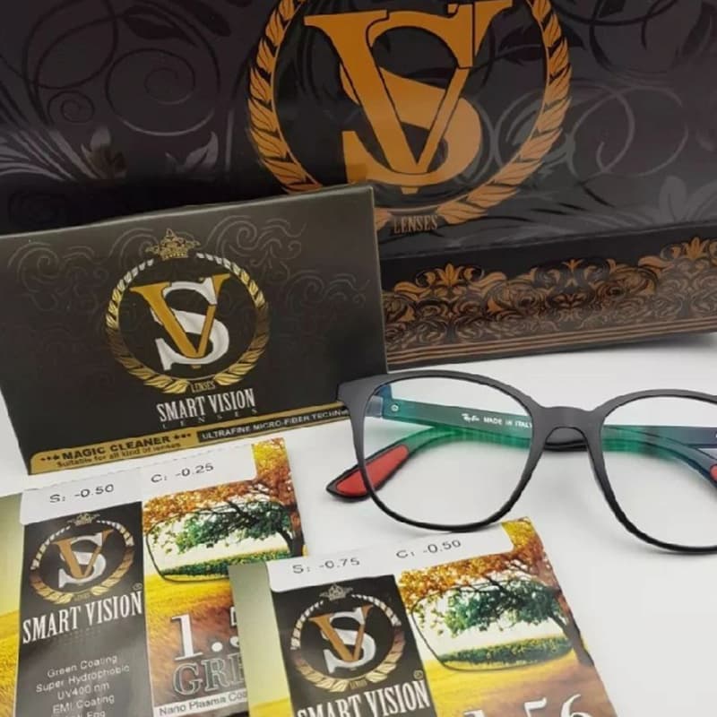شیشه عینک اسمارت؛ طبی آفتابی جنس شیشه ای پلاستیک ساخت Korea