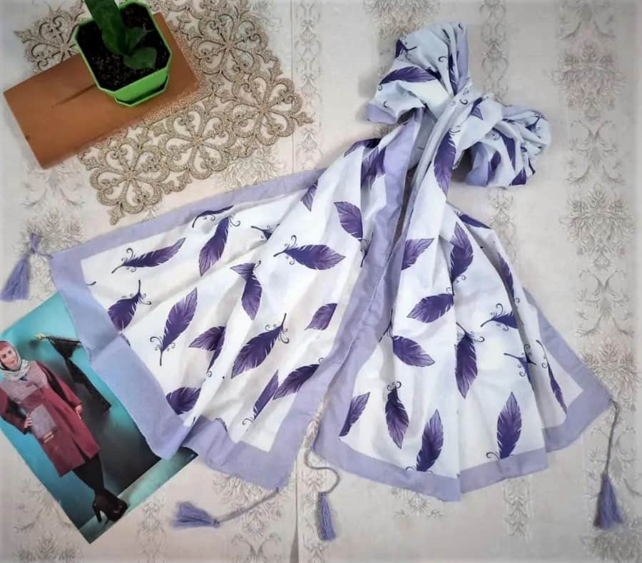 شال عمده ای؛ قرمز سفید مشکی آبی 2 نوع حریر نخ