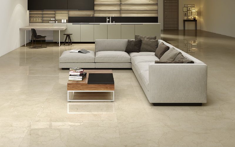 سرامیک کف 80 * 80 پاسارگاد؛ رنگ سفید طوسی کرم ضد ضربه عایق صدا