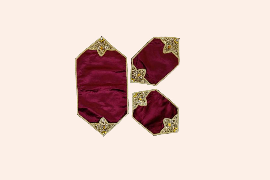 سرمه دوزی روی مخمل (صنایع دستی) طرح متنوع مناسب (میز غذاخوری جانماز)