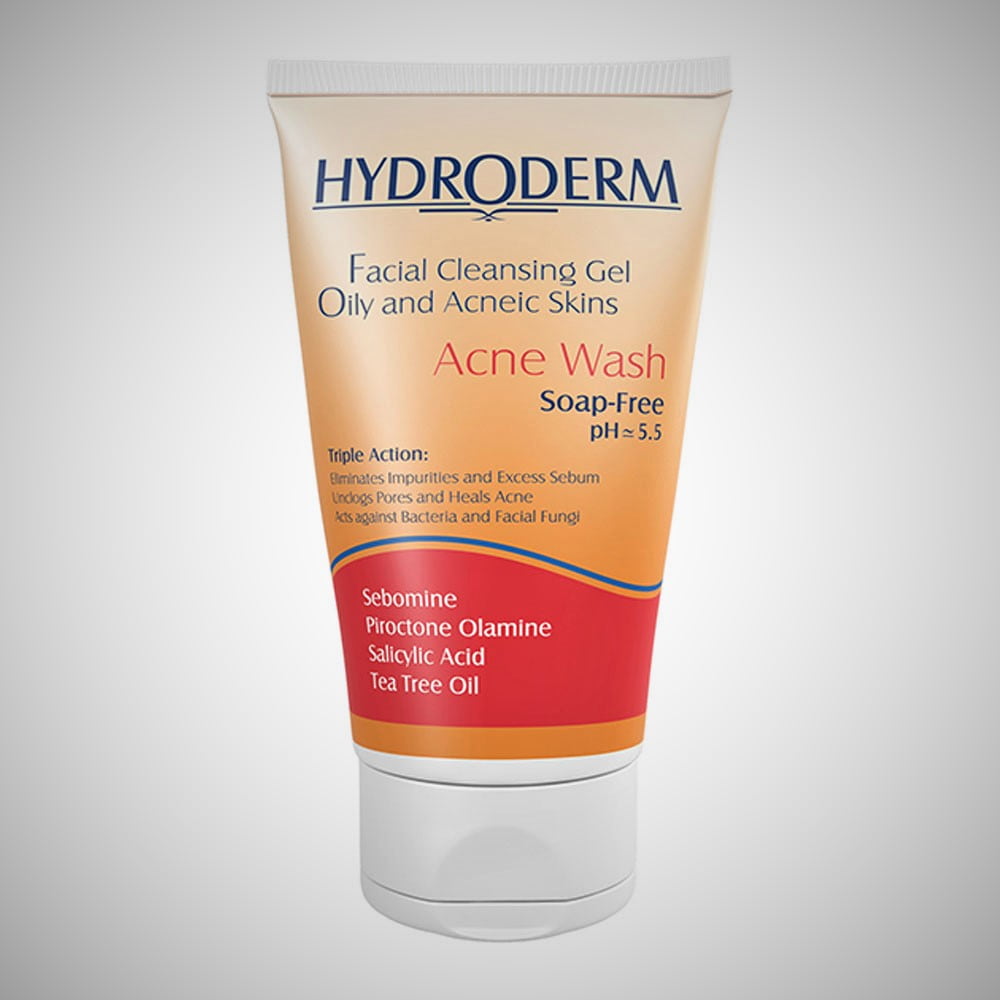 شوینده پوست چرب هیدرودرم؛ کاهش جوش قرمزی صورت آنتی باکتریال