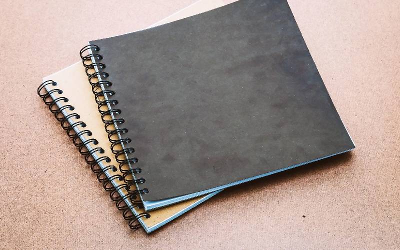 دفتر سیمی بزرگ؛ سنتی مدرن Fantasy رنگبندی قرمز صورتی آبی