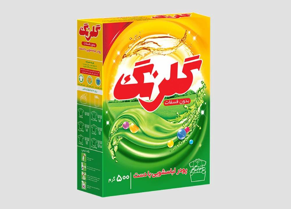 پودر ماشین لباسشویی گلرنگ؛ 8 آنزیمه درخشندگی لباس رنگی سفید وزن (500 900 گرمی)