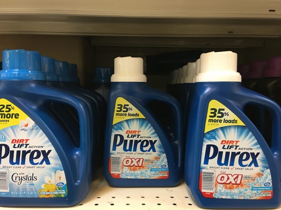 پودر ماشین لباسشویی purex حاوی آنزیم آبی سفید ضد باکتری