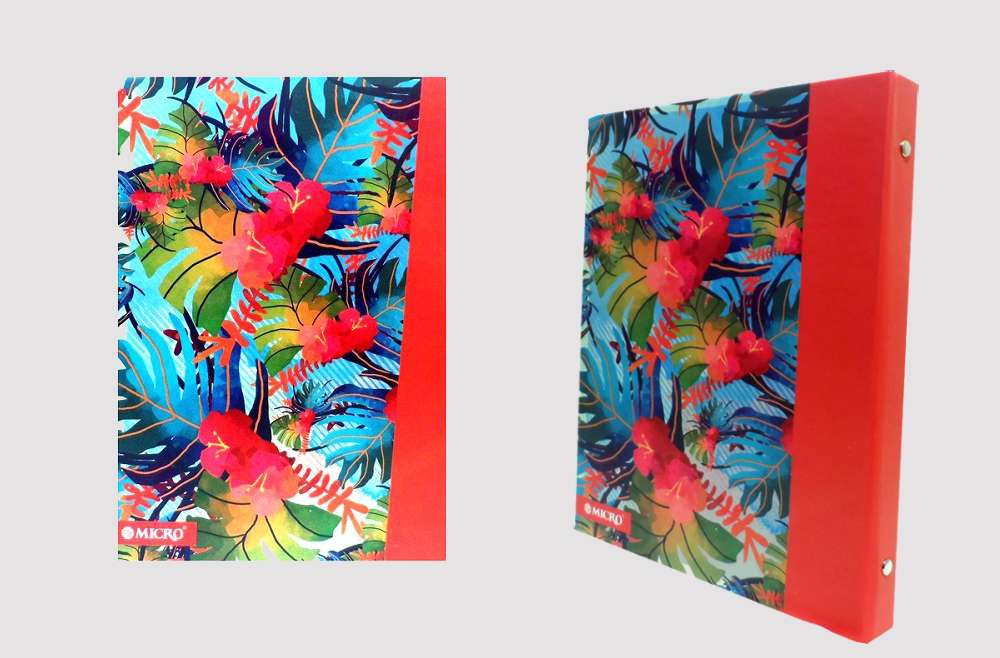 دفتر کلاسوری میکرو Micro سبک قابل حمل رنگ (سبز مشکی سرمه ای)