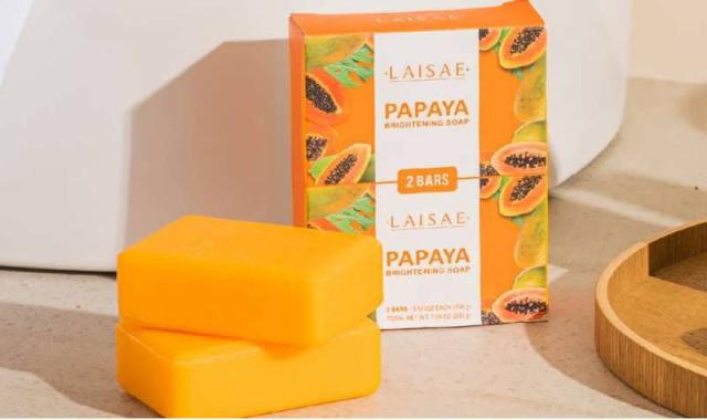صابون پاپایا برای تیرگی واژن؛ نرم کننده مرطوب کننده 3 رایحه انبه اسطوخودوس لیمو