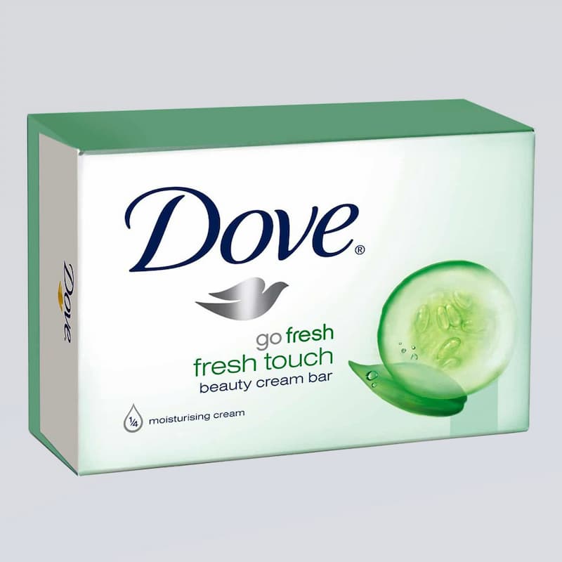 صابون خیار داو Dove طبع خنک سبز شفاف حاوی ویتامین C