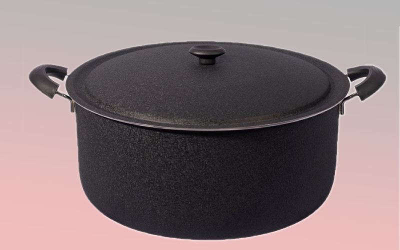 قابلمه تفلون سایز 52 Pot جنس آلومینیوم روکش دار رنگ نوک مدادی