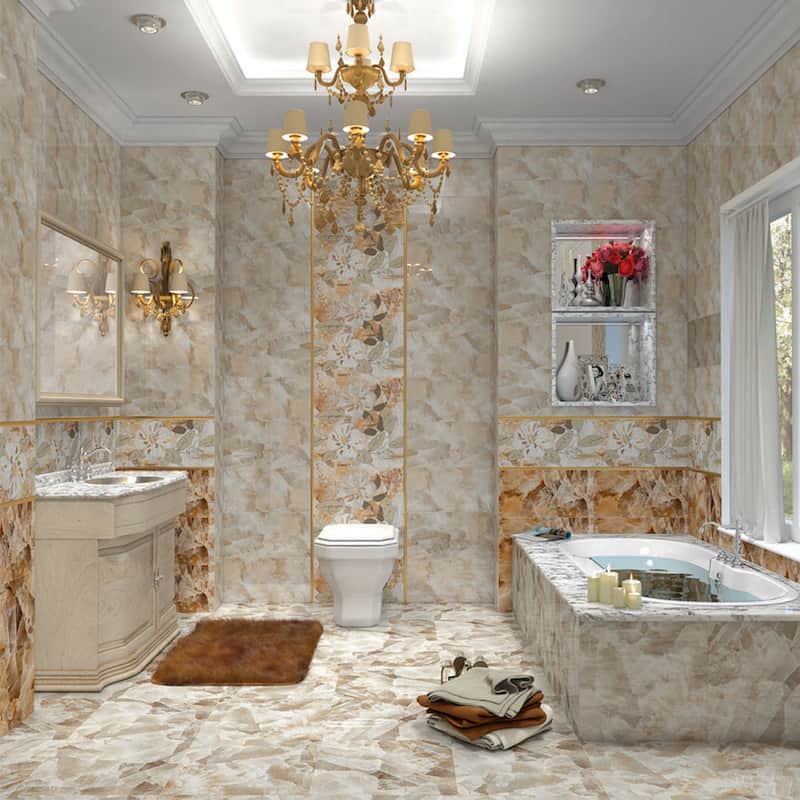 سرامیک بهسرام کاشان (کاشی) گرانیتی پرسلانی (دیوار کف راه پله)