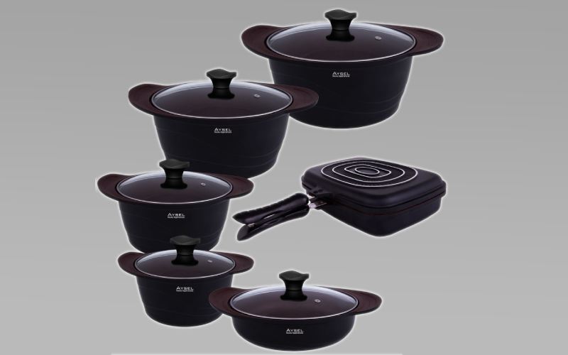 قابلمه چدن آیسل (دیگ) گرانیت مقاوم خط خش دستگیره پلاستیک