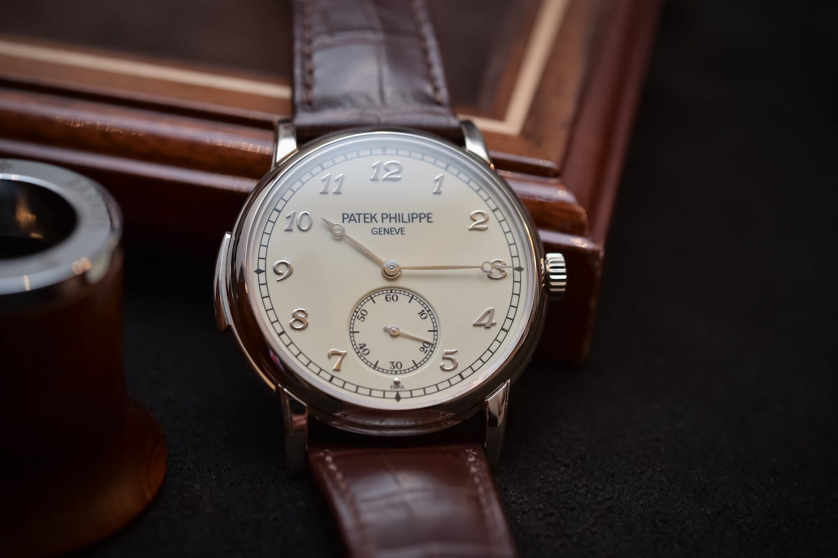 ساعت پتک فیلیپ اتوماتیک اصل؛ صفحه گرد بند چرم دو زمانه اتومات