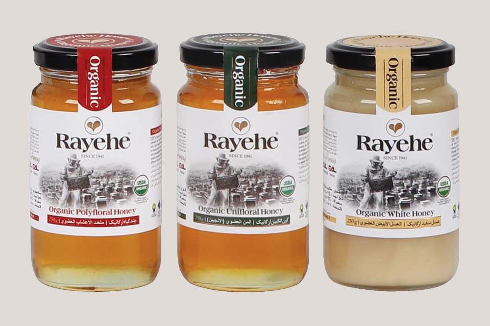 عسل ارگانیک رایحه Honey گون آویشن شفاف غلیظ