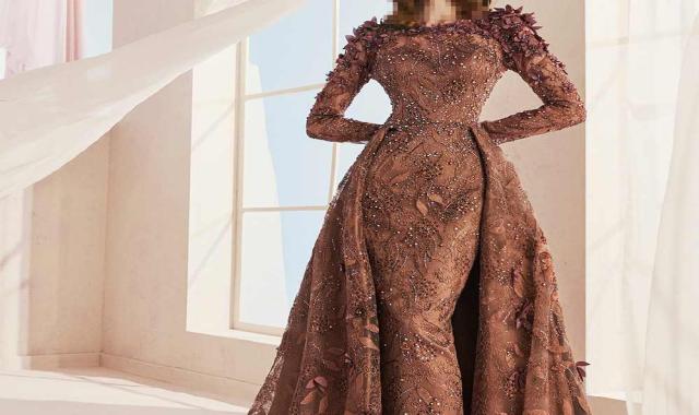 لباس مجلسی مارک کنزل؛ کشور TURKY جنس (ساتن گیپور حرید)