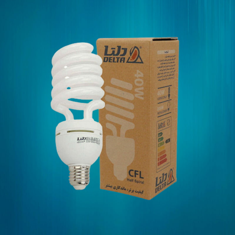 لامپ کم مصرف 40 وات دلتا DELTA عمر طولانی بدون (ترگ خوردگی شکستگی)