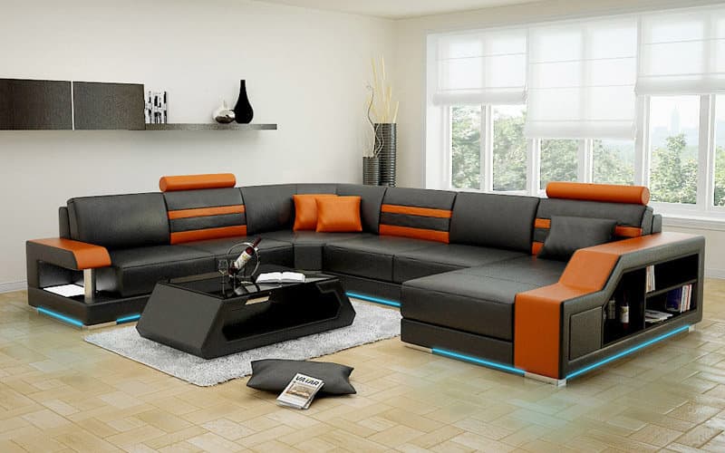 مبل راحتی 7 نفره ارزان sofa اداری ساده طرح دار اسکلت مقاوم