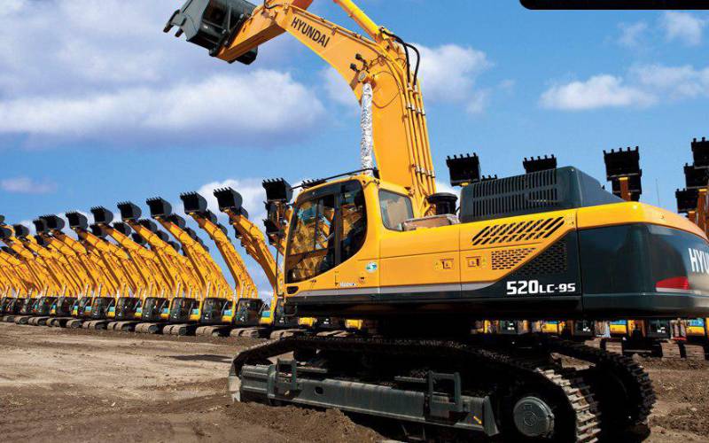 بیل مکانیکی هیوندای 520؛ رنگ (زرد نارنجی مشکی) کاربرد کشاورزی