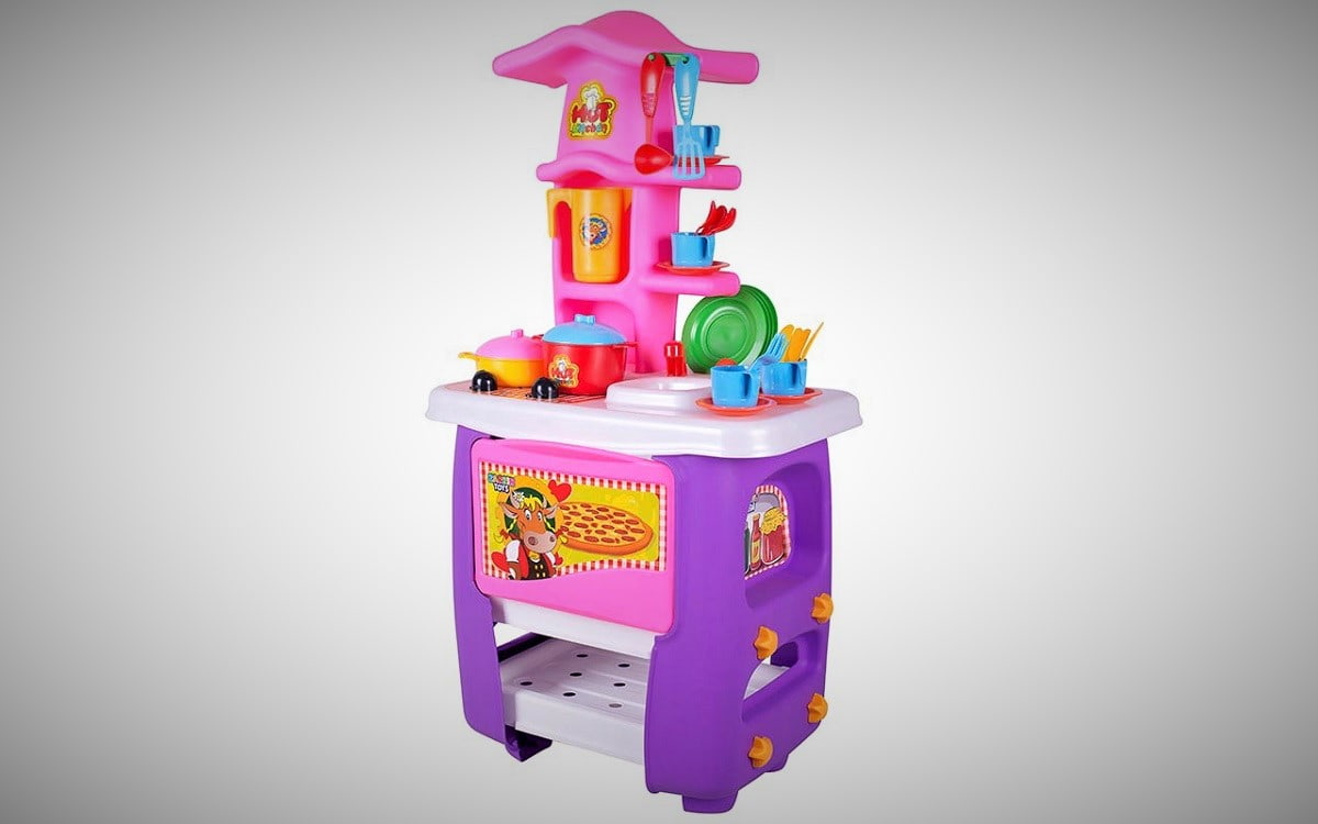 اسباب بازی آشپزخانه زرین؛ 12 طیف رنگی شامل (فر گاز سینک کابینت)