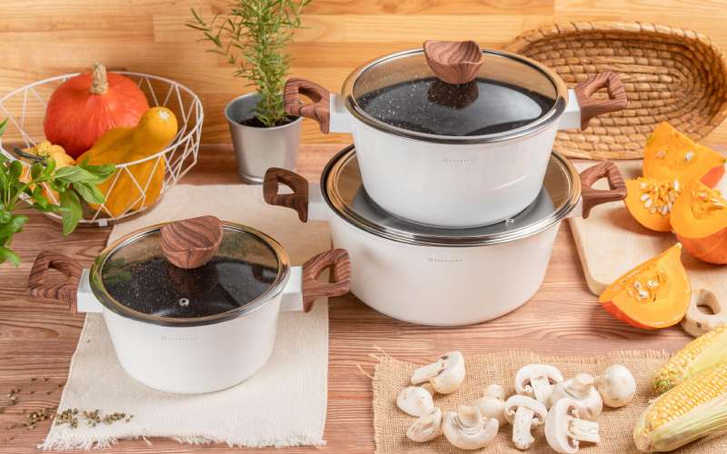 قابلمه مارک تفلون؛ پخش گرما یکسان بادوام (7 11 12) پارچه