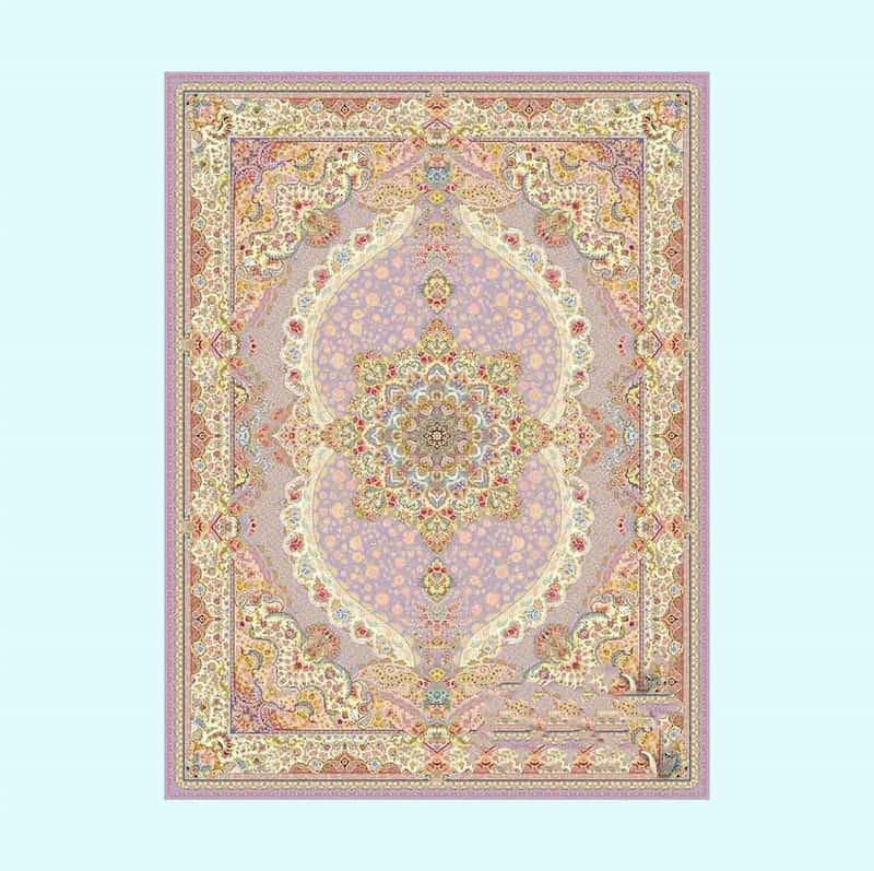 فرش ابریشم پاتریس silk carpet سنتی تراکم بالا هشت رنگ