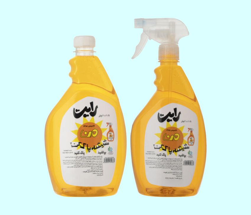 شیشه پاک کن من؛ قدرت پاک کننده لکه رنگ (بنفش آبی)