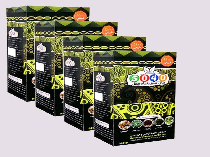 چای سبز پنجاه چهل؛ قهوه ای رنگ کاهش (فشار وزن عفونت دهانی)