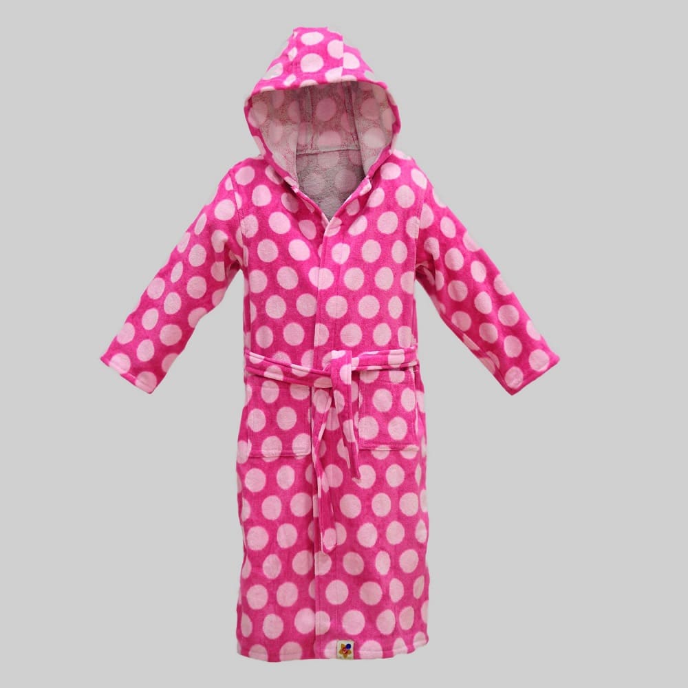 حوله تن پوش فانتزی (پالتویی) دخترانه ساده کلاه دار جنس پنبه پلی استر