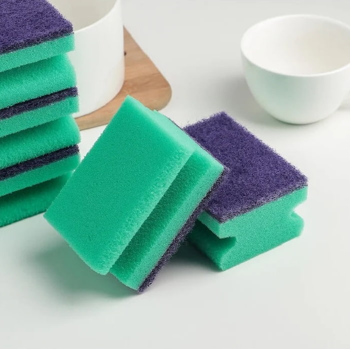 اسکاچ تهران (سیم ظرفشویی) مقاومت بالا بسته پلاستیکی 3 رنگ زرد سبز آبی