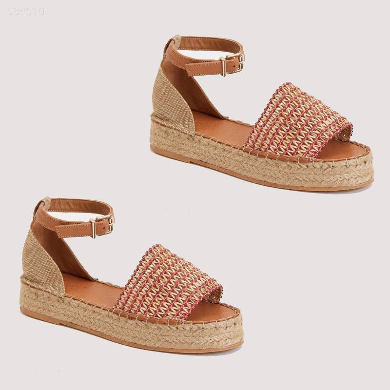 صندل حصیری زنانه؛ بند دار بدون بند مدل (پیاده روی مهمانی)