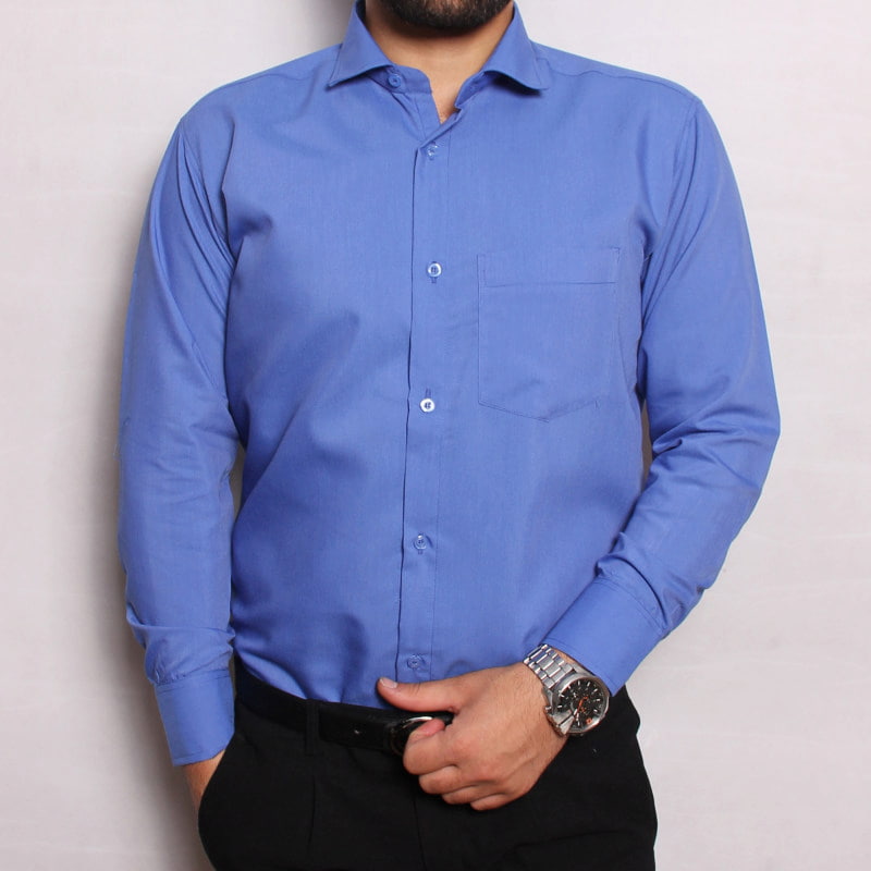 پیراهن مردانه تترون بروجرد (جامه) ساده طرح دار اسپرت اداری یقه برگردان