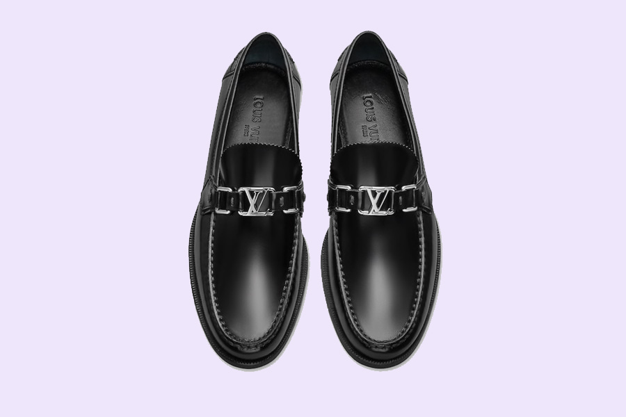 کفش کالج لویی ویتون؛ چرم طبیعی مصنوعی رنگ مشکی قهوه ای طوسی