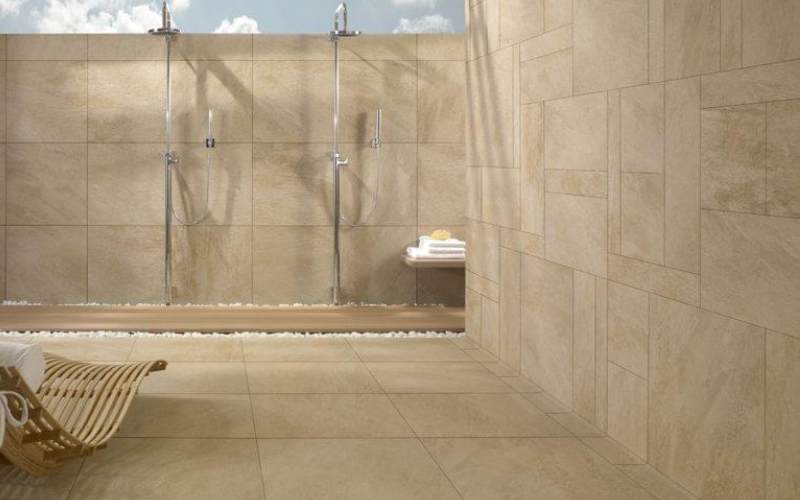 سرامیک طرح تراورتن عباس آباد؛ رنگ کرم لعاب براق عایق رطوبت حرارت