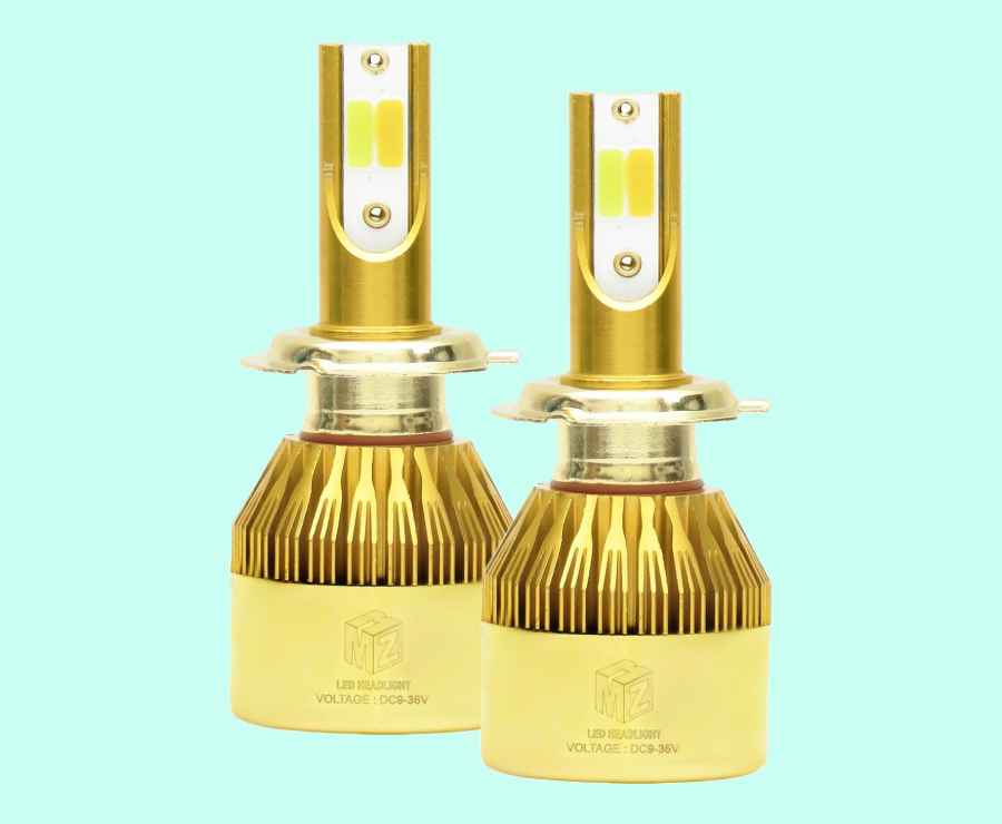 لامپ هدلایت 4 حالته؛ رنگ سفید صورتی زرد مقاومت بالا برابر ضربه