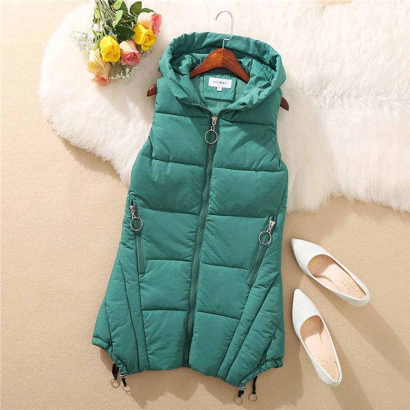 کاپشن زنانه بدون آستین (پافر) ضخیم ضدآب 3 رنگ سیاه طوسی شتری