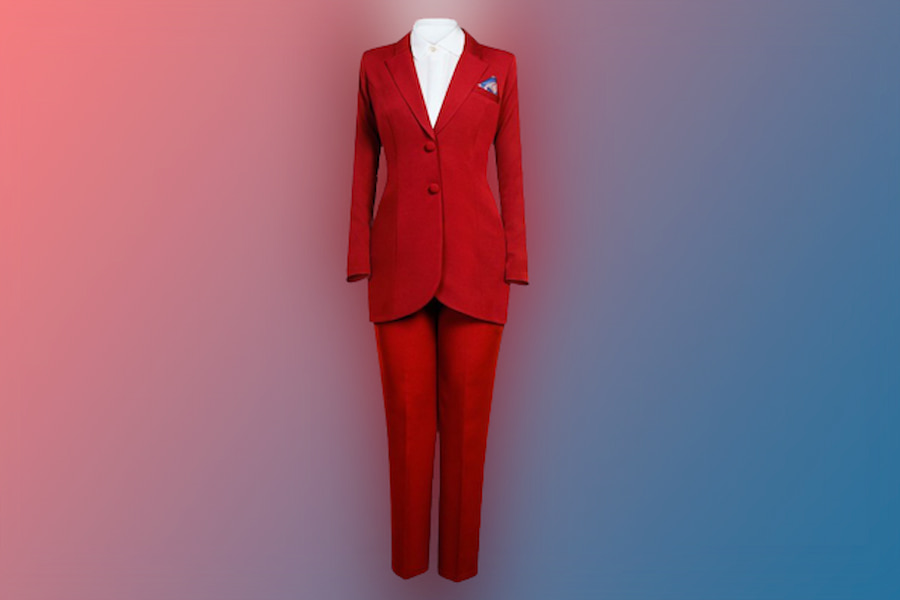 کت شلوار زنانه مجلسی؛ جنس کرپ مازراتی یقه (آرشال آمریکایی انگلیسی)