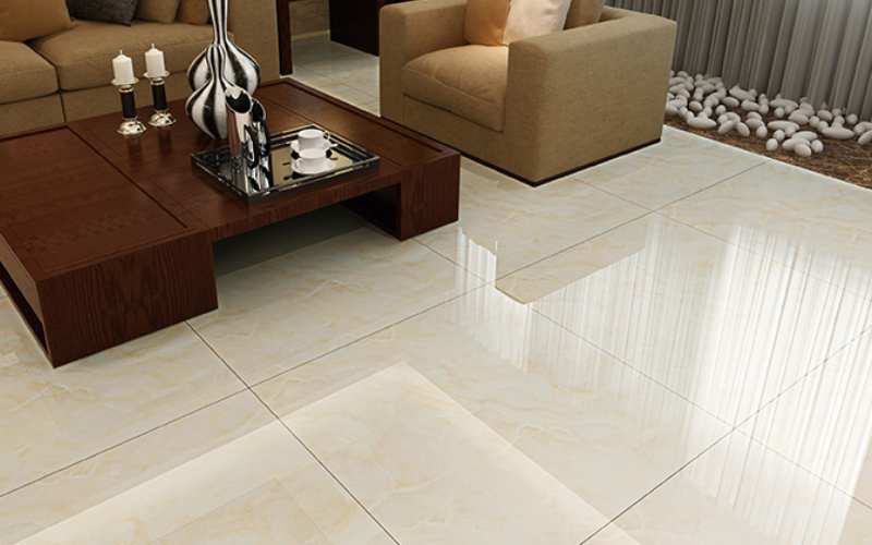 سرامیک کف بزرگ؛ عایق دما رطوبت استحکام بالا 3 رنگ کرم قهوه ای شکلاتی