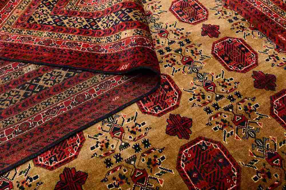 فرش 1000 شانه نگین مشهد (قالی) نخ پلی استر اکریلیک طرح زیبا رنگ تیره روشن