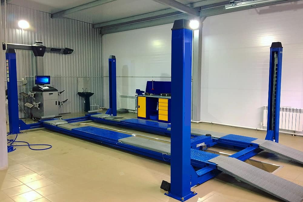 جک بالابر چهار ستون؛ دارای نشان استاندارد کاربرد (مصرف الکترونیکی جلوبندی سازی)