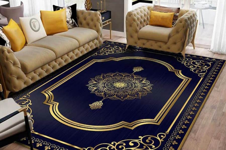 روفرشی کشدار تبریز؛ پلی استر ابریشم شانل ابعاد (6 9 12) متری